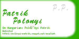 patrik polonyi business card